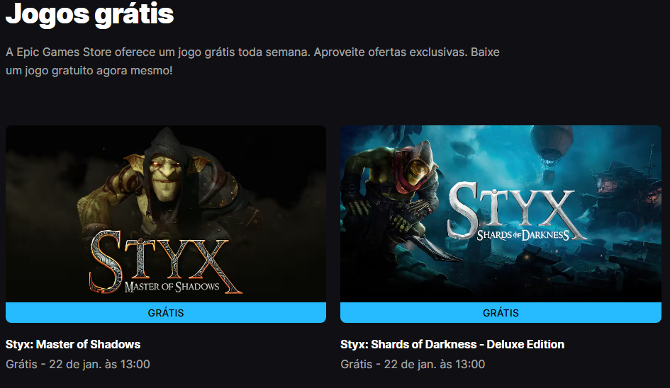 Epic Games libera franquia Styx de graça esta semana