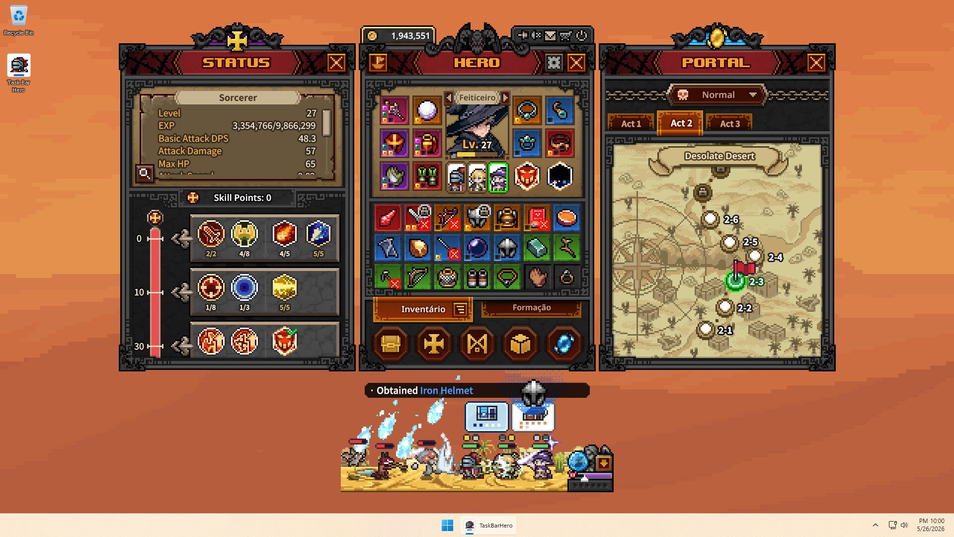 Taskbar Hero | O jogo viral alcança o 2º lugar em jogadores simultâneos no Steam