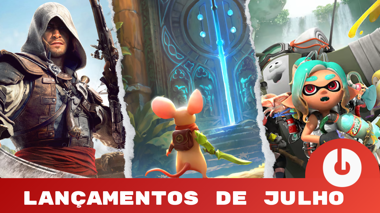 Lançamentos de julho prometem agitar o mês com Assassin's Creed, Splatoon, Echoes of Aincrad e muito mais